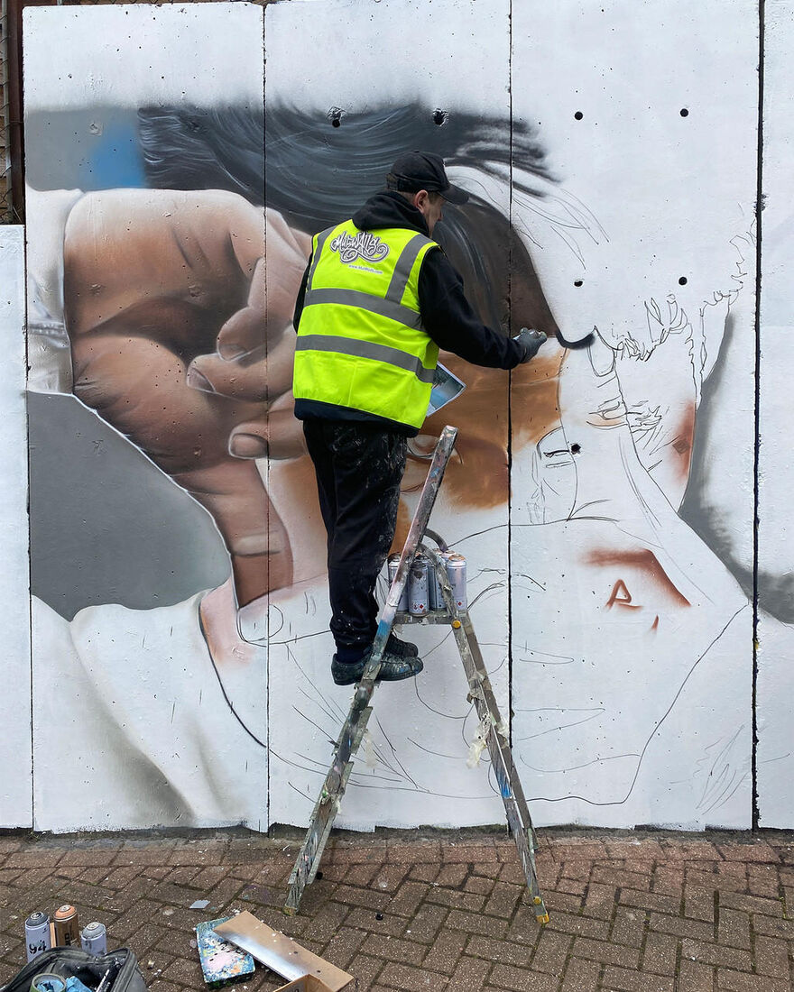 Spurs Son Graffiti Collection Celebration Pose Framed Print