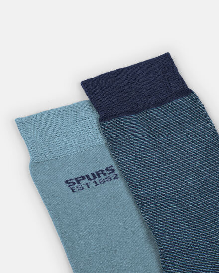 Spurs Adult 2 Pack Bamboo Yarn Stripe Mix Socks