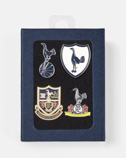 Spurs Retro Crest Boxed Pin Badge Set
