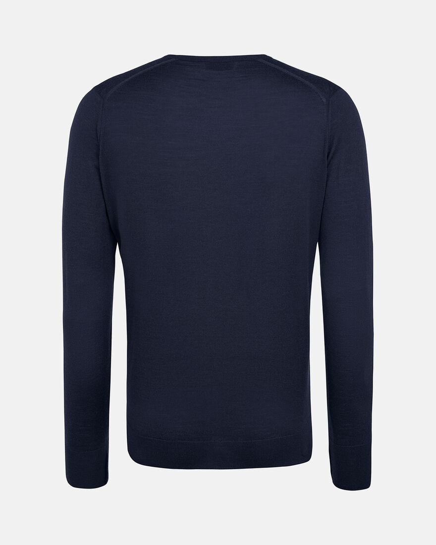 Spurs X John Smedley Mens Navy Crew Neck Jumper