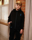 Spurs Kids Black Colour Pop Zip Through Hoodie