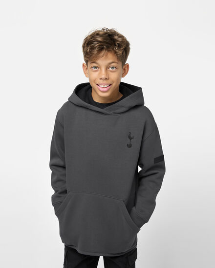 Spurs Kids Grey Sleeve Badge Hoodie