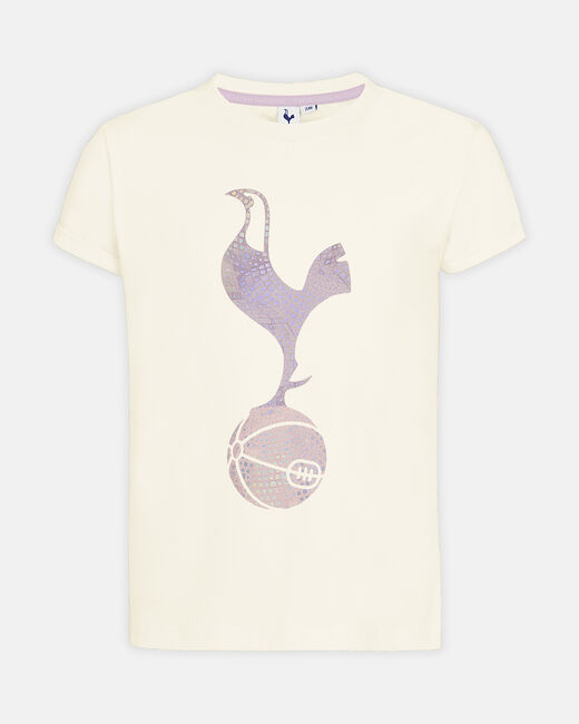 Spurs Kids Cockerel Cream Foil Print T-Shirt