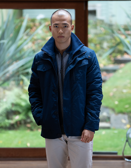 Spurs Mens Funnel Neck Navy Jacket