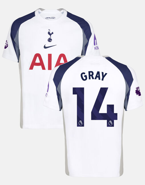 Archie Gray Mens Stadium Premier League Tottenham Hotspur Home Shirt 2025/26