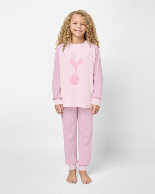 Spurs Kids Pink Colour Block Cockerel Pyjama Set