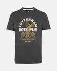 Spurs Mens Retro Print Dark Grey T-Shirt