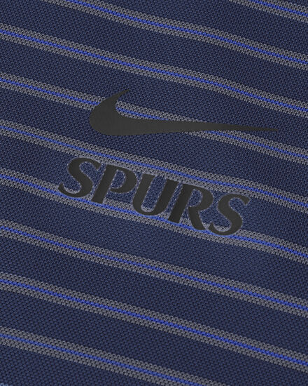 Spurs Nike Mens Golf Navy Stripe Polo