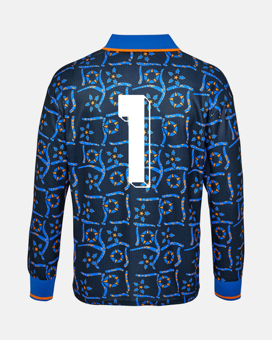 Spurs Retro 1996/1997 Pony Goalkeeper Long Sleeve Blue Shirt