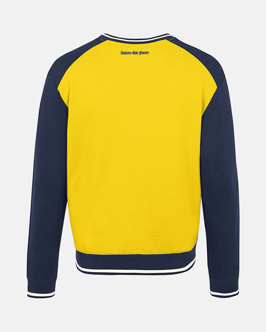 Spurs Mens Retro Crest Yellow Sweatshirt