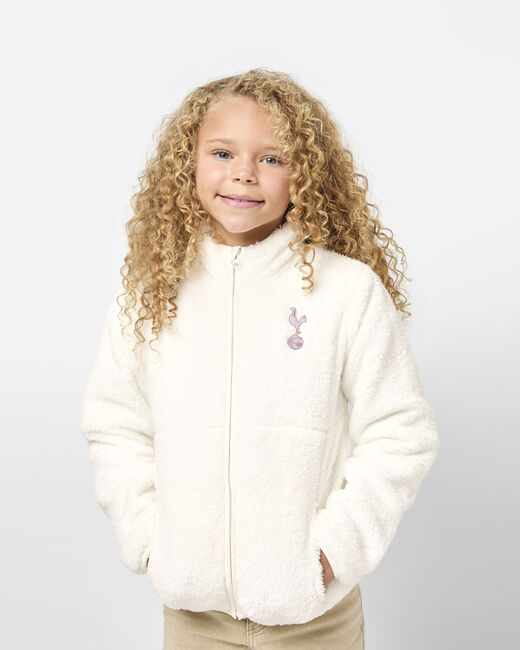 Spurs Kids Cream Fleece Jacket