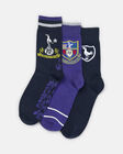 Spurs Adults Purple Retro Crest 3 Pack Socks