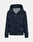 Spurs Kids Tie Dye Zip Through Navy Hoodie