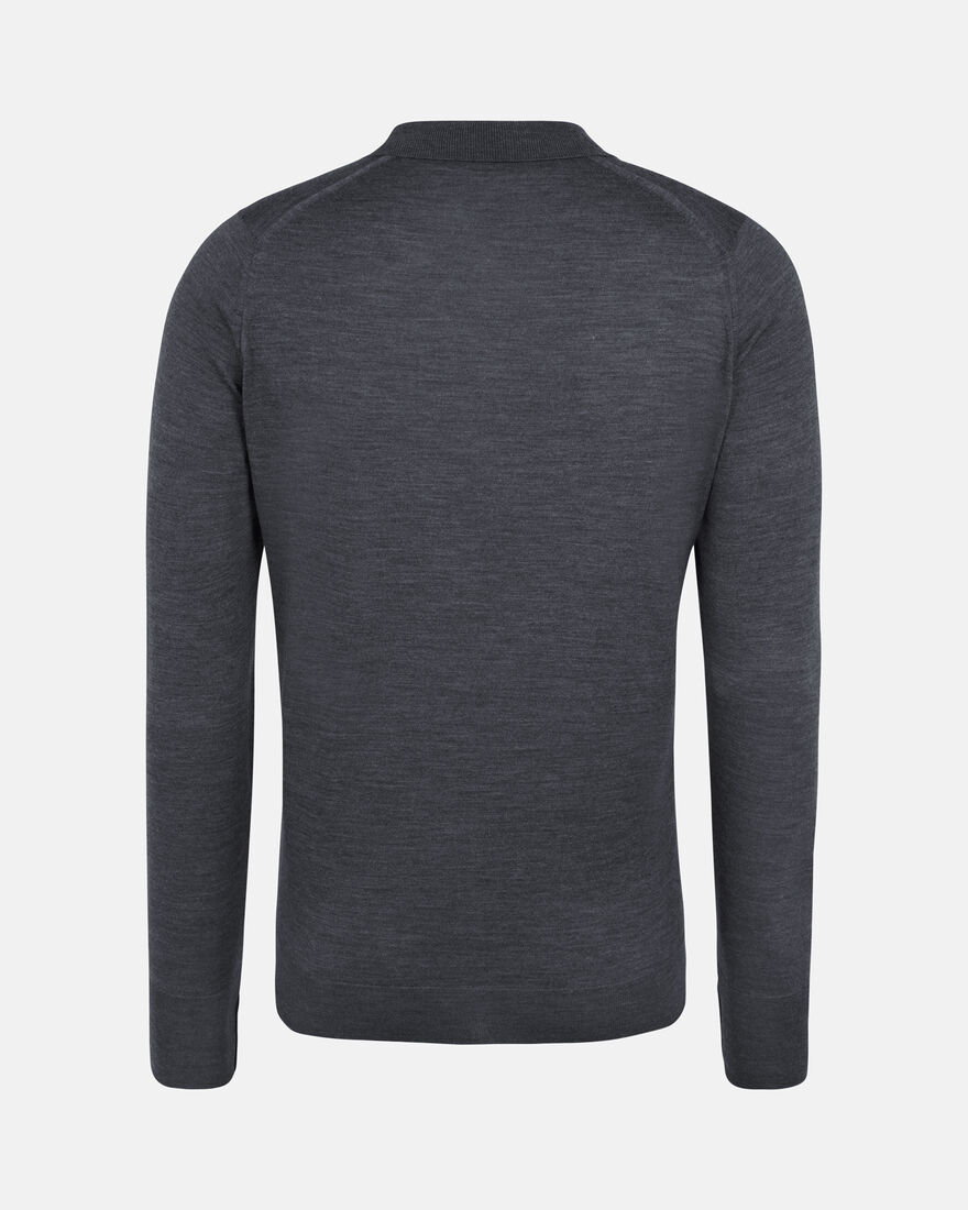 Spurs X John Smedley Mens Long Sleeved Grey Knitted Shirt