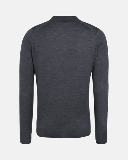 Spurs X John Smedley Mens Long Sleeved Grey Knitted Shirt