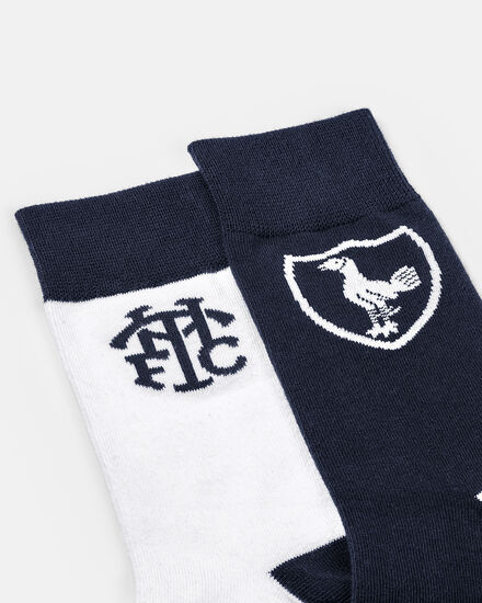 Spurs Mens 2 Pack Retro Crest Socks