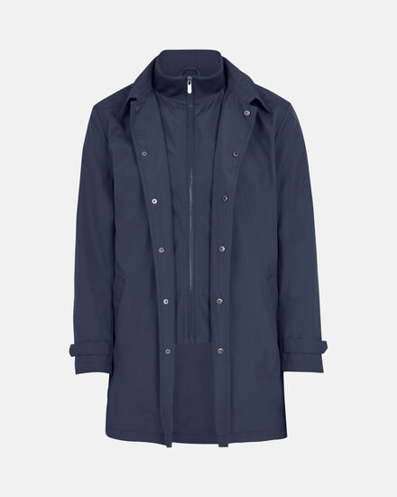 Spurs Mens Trench Navy Coat