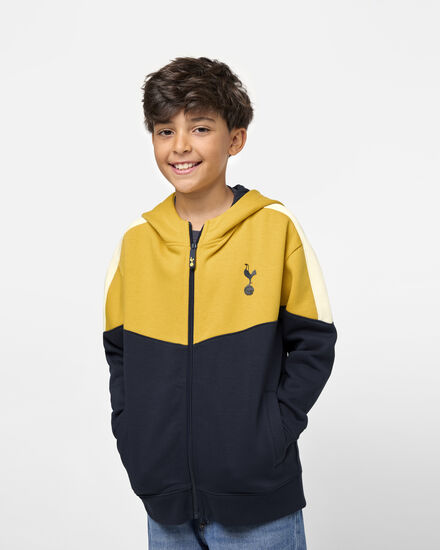 Spurs Kids Navy And Yellow Colour Block Zip Through