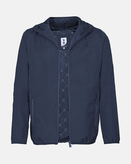Spurs Mens Navy Shower Jacket