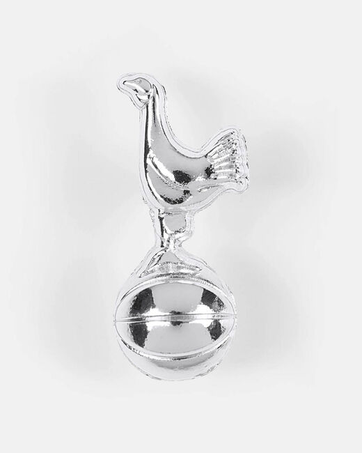 Spurs Silver Plated Cockerel Pin Badge