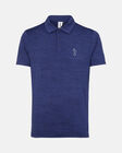 Spurs Mens Navy Space Dye Polo