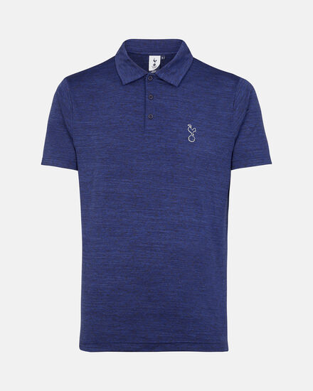 Spurs Mens Navy Space Dye Polo