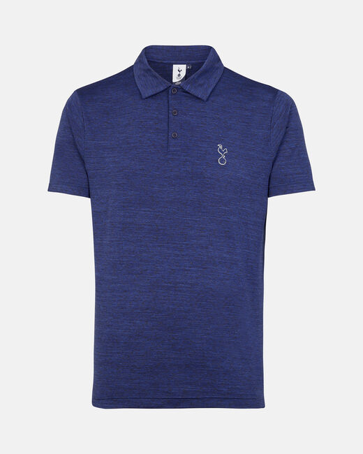 Spurs Mens Navy Space Dye Polo