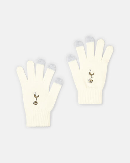 Spurs Womens Cream Touchscreen Gloves
