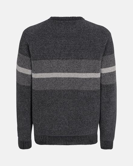 Spurs Mens Fleece Lined Chenille Black Jumper