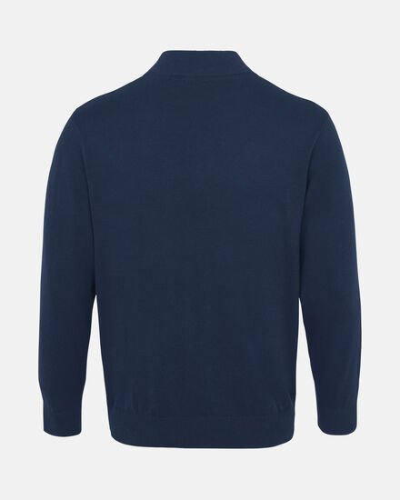 Spurs Mens 1/4 Zip Navy Cotton Jumper
