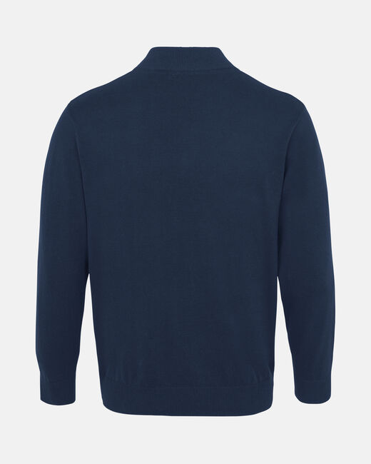 Spurs Mens 1/4 Zip Navy Cotton Jumper