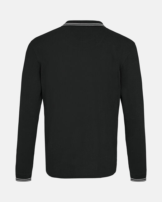 Spurs Mens Long Sleeve Black Polo