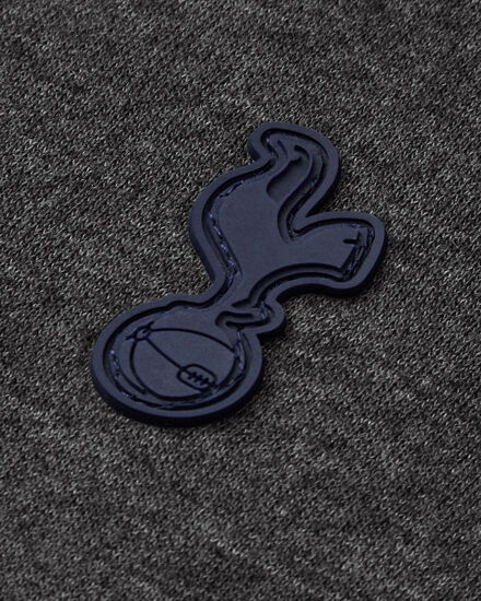 Spurs Mens Contrast Sleeve Zip Up Grey Hoodie