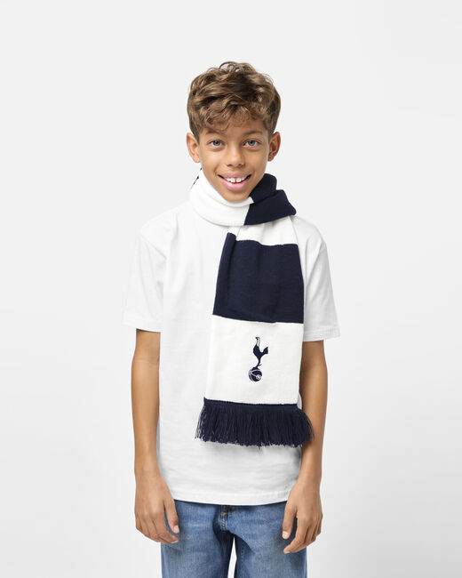 Spurs Kids Navy And White Bar Scarf