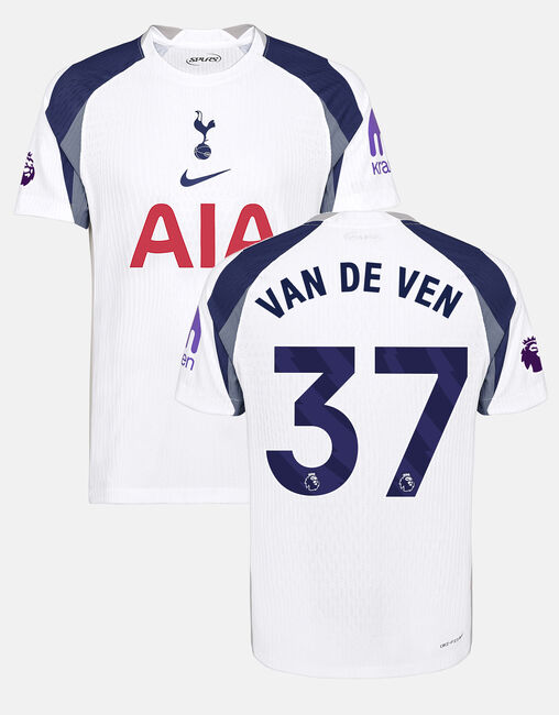 Micky van de Ven Mens Elite Premier League Tottenham Hotspur Home Shirt 2025/26