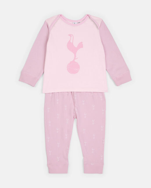 Spurs Baby Pink All Over Print Cockerel Print Pyjama Set