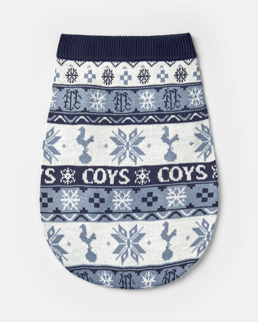 Spurs Pets Fairisle Christmas Navy Jumper