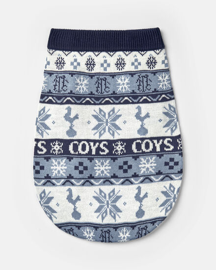 Spurs Pets Fairisle Christmas Navy Jumper