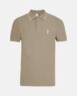 Spurs Mens Tipped Cotton Pique Stone Polo