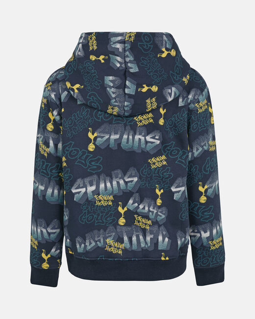Spurs Kids Graffiti Print Navy Hoodie
