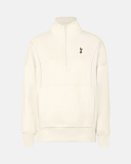 Spurs Womens Panel Neutral 1/4 Zip Through