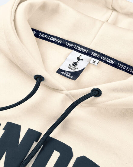 Spurs Mens London Varsity Cream Hoodie