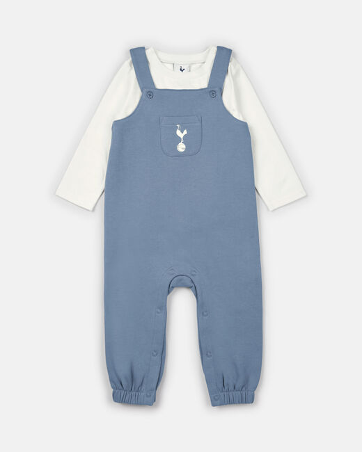 Spurs Baby Blue Dungaree Set