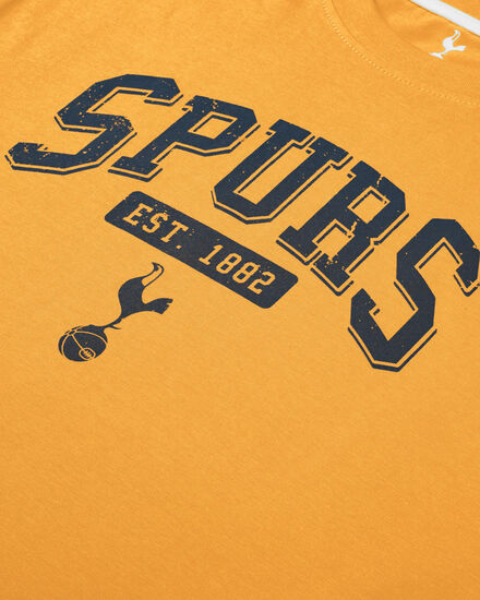 Spurs Mens Text Print Yellow T-Shirt