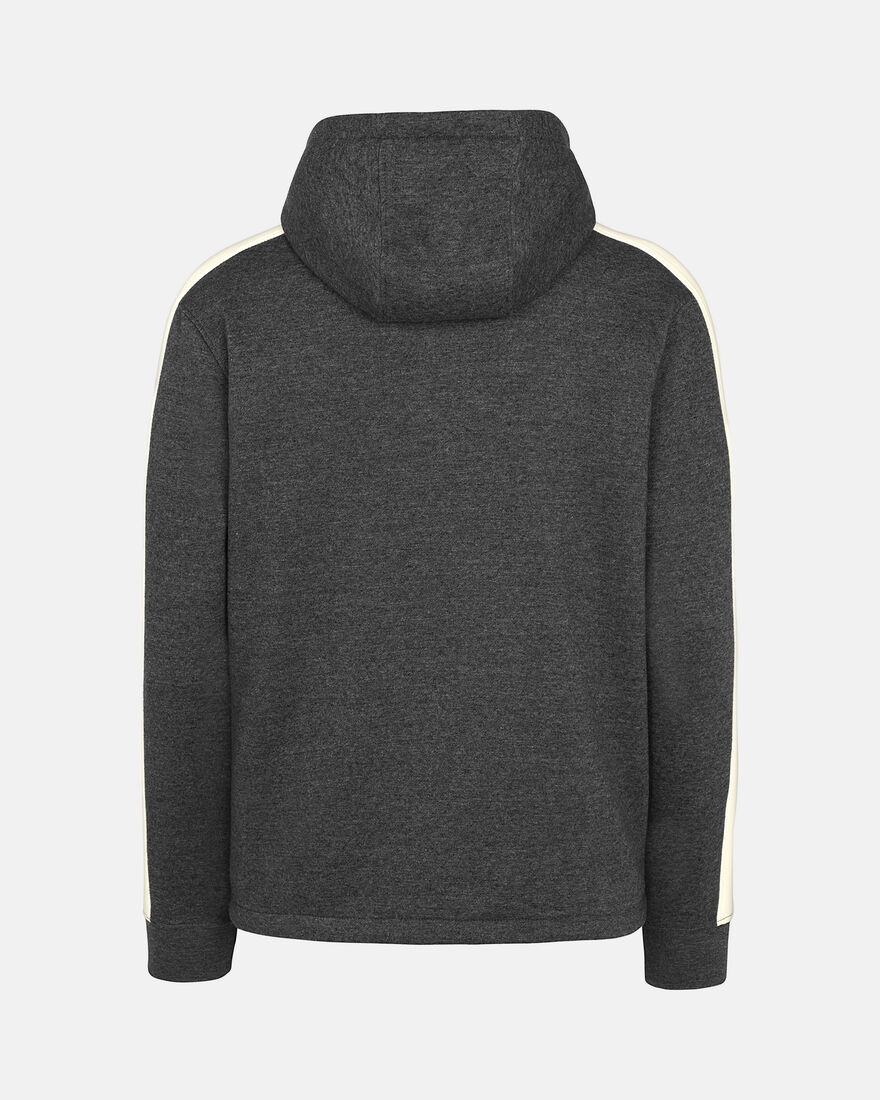 Spurs Mens Colour Block 1/4 Zip Dark Grey Hoodie