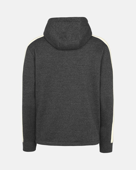 Spurs Mens Colour Block 1/4 Zip Dark Grey Hoodie