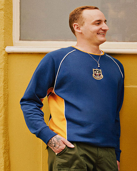 Spurs Heritage Crest Navy Raglan Sweatshirt