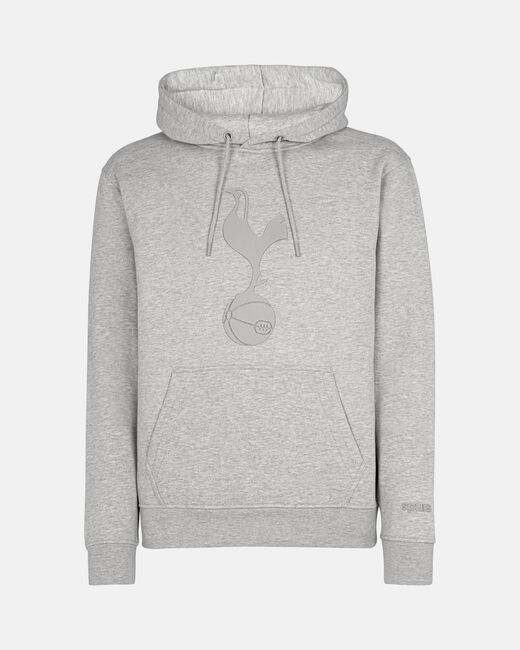 Spurs Mens 3D Raised Crest Print Grey Hoodie