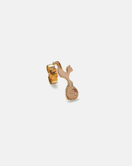 Spurs Gold Crest Stud Earring (Single)