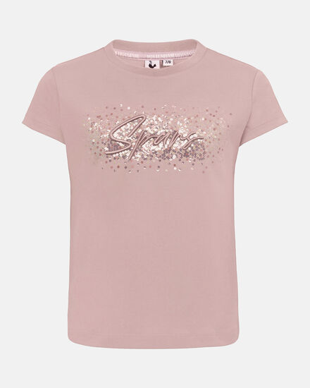 Spurs Kids Sequin Pink T-Shirt